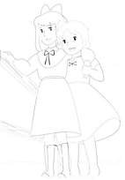 coloriage heidi aide clara a marcher